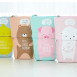 Load and play video in Gallery viewer, Cartoon Cute Cat Bear Sheep Canvas Fold Standing Holder Stationery Organizer Kids Gift - NINI SHOP
