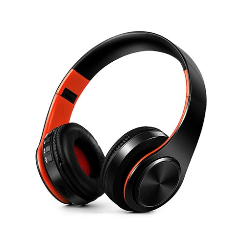 (Black) Headphones Bluetooth Earphone Wireless Headphones Stereo Foldable MP3 Player - NINI SHOP