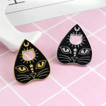 Load image into Gallery viewer, Gothic Witch Cat Paw Brooch Enamel Witch Magic Cat - NINI SHOP

