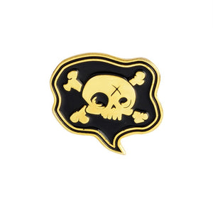 Punk Skeleton Pirate Nautical Compass Axe Skull Coffin Enamel Pin - NINI SHOP