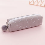 Load image into Gallery viewer, Plush Ball Pencil Case for Girls Cute Canvas Cosmetic bag Pen Bag - NINI SHOP
