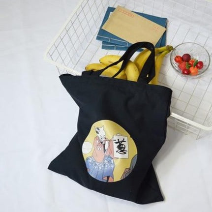 New Women Canvas Bags Eco-reusable Shopping Bags With Zipper - NINI SHOP