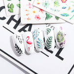Load image into Gallery viewer, 1pc Water Nail Stickers Decal Black Flowers Leaf Transfer Nail Art Decorations - NINI SHOP
