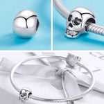 Load image into Gallery viewer, 925 Sterling Silver Christmas Gift Skull Head Charm Beads - NINI SHOP
