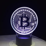 Load image into Gallery viewer, 3D 7 Colours LED Lamp Bitcoin Sign Modelling Night Lights - NINI SHOP
