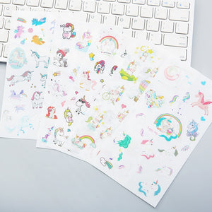 6PCS/set Unicorn Stickers Decorative Quality PVC Stickers - NINI SHOP