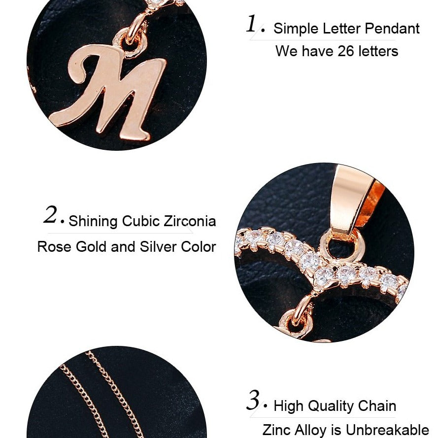 Letter Pendant Necklaces For Women Girl - NINI SHOP