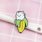 Load image into Gallery viewer, Catpuccino Brooches for Women Cute Banana If I Fit Coffee Cup Enamel Pin - NINI SHOP
