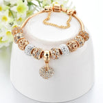 Load image into Gallery viewer, Crystal Heart Charm And Bangle Gold Bracelet For Women Jewellery Bracelet - NINI SHOP
