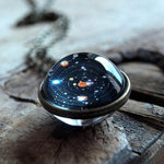 Load image into Gallery viewer, Galaxy Luminous Universe Pendant Double Sided Planet Glass Man Necklace - NINI SHOP
