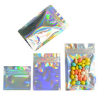 Load image into Gallery viewer, 100PCS Aluminum Foil Hologram Food Mylar Waterproof Zipper Re-closable Zip Lock Bag - NINI SHOP
