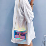 Load image into Gallery viewer, Laser Transparent PVC Waterproof Crossbody Shoulder Beach Bags - NINI SHOP

