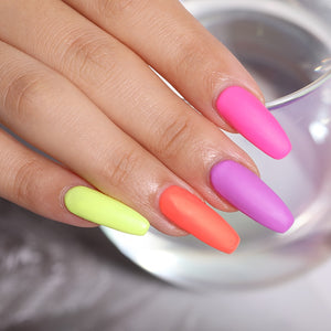 1PC Neon Matte Colours 6ml Fluorescent Series Varnish Nail Art Design Nail Polish - NINI SHOP