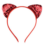 Load image into Gallery viewer, Reversible Sequin Cat Ears Headband Shiny Cute Bling Hairband Hair Accessories - NINI SHOP
