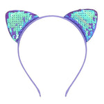 Load image into Gallery viewer, Reversible Sequin Cat Ears Headband Shiny Cute Bling Hairband Hair Accessories - NINI SHOP

