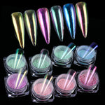 Load image into Gallery viewer, 12PCS Transparent Nail Mirror Glitter Powder Neon Colourful Chrome Pigment - NINI SHOP
