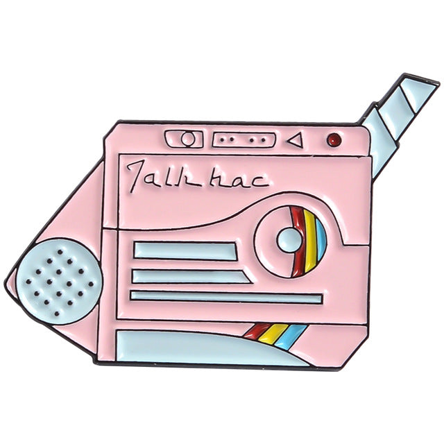 Pink Game Vintage Display Gashapon Gamepad Brooch Enamel Pins - NINI SHOP
