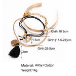 Load image into Gallery viewer, Bangle Gold Color Star Heart Moon Bead Crystal Bracelet Charm Jewelry Gift For Women - NINI SHOP
