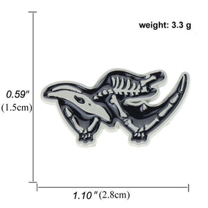 Dinosaur Brooches Creative Bone Animal Jurassic Enamel Pins - NINI SHOP