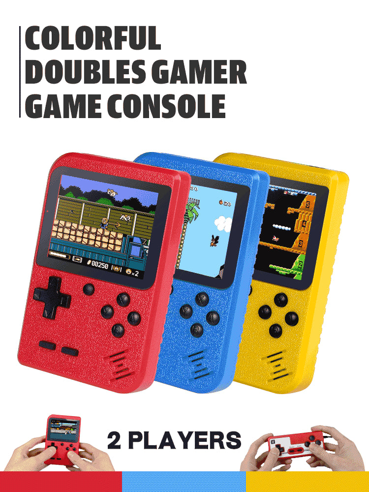 8 bit Handheld Game Console Built-in 400 Games 3.0 Inch + Gamepad 2 Player - NINI SHOP