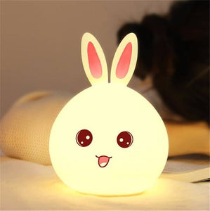 LED Rabbit Night Light USB Animal Cartoon Decorative Lamp for Children Baby Kids Gift - NINI SHOP
