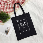 Load image into Gallery viewer, Ladies Cat Handbags Cloth Canvas Shopping Travel Women Eco Reusable Tote Bag - NINI SHOP
