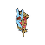 Load image into Gallery viewer, Multi-element Pizza Series Pins UFO Alien Dog Tree Hands Enamel Pins - NINI SHOP
