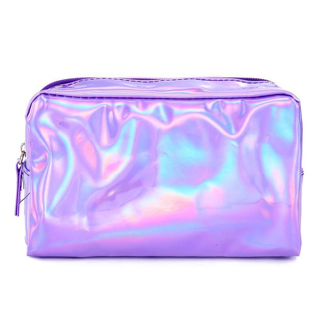 Laser Cosmetic Bag Fashion Holographic Pencil Case Cosmetic Makeup Pouch - NINI SHOP