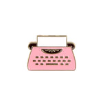 Load image into Gallery viewer, Pink Collection Cartoon Recorder Typewriter Piano Lipstick Brooches - NINI SHOP
