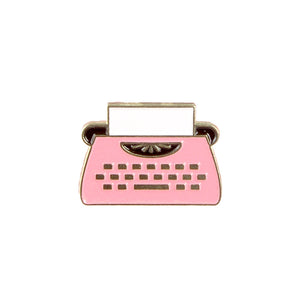 Pink Collection Cartoon Recorder Typewriter Piano Lipstick Brooches - NINI SHOP