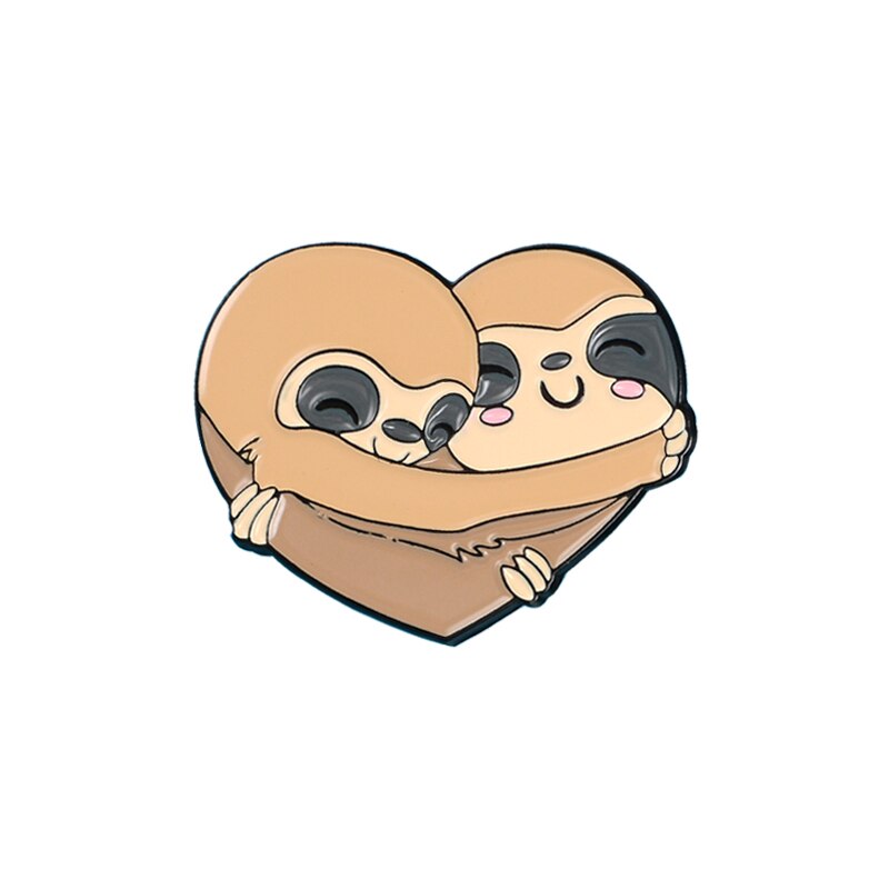 Sloth Family Cute Lapel Pins Cake Sleepy Backpack Enamel Pins - NINI SHOP