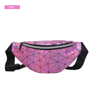 Holographic Waist Bags Geometric Waist Laser Pouch - NINI SHOP