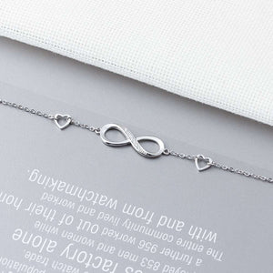 8  Infinity Shape 925 Sterling Silver Bracelet with Cubic Zirconia - NINI SHOP