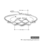 Load image into Gallery viewer, 8  Infinity Shape 925 Sterling Silver Bracelet with Cubic Zirconia - NINI SHOP
