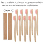 Load image into Gallery viewer, 10PCS Toothbrush Eco-Friendly Rainbow Bamboo Soft Fibre Toothbrush - NINI SHOP
