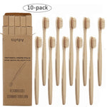Load image into Gallery viewer, 10PCS Toothbrush Eco-Friendly Rainbow Bamboo Soft Fibre Toothbrush - NINI SHOP
