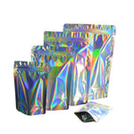 Load image into Gallery viewer, 100PCS Zip Lock Aluminum Foil Holographic Food Pouch Waterproof Zipper Re-closable Bags - NINI SHOP
