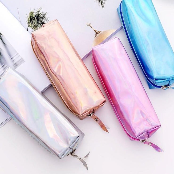 Iridescent Laser Pencil Case Quality School Supplies Stationery Gift - NINI SHOP