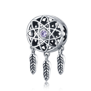 Hot Sale Real Sterling Silver Plants Dream Catcher Charm Beads For Women Girl Gift - NINI SHOP