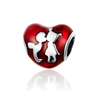 Hot Sale Real Sterling Silver Love Family Dear Mother Charm Beads - NINI SHOP