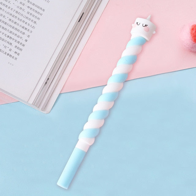 1PC Unicorn Kawaii Multi-shape Silica Gel Plastic Pens For Gifts School Supplies - NINI SHOP