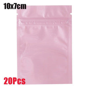 20PCS Iridescent Zip lock Bags Pouches Cosmetic Plastic Laser Iridescent Bags - NINI SHOP