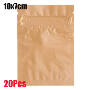 20PCS Iridescent Zip lock Bags Pouches Cosmetic Plastic Laser Iridescent Bags - NINI SHOP
