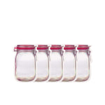 Load image into Gallery viewer, Reusable Mason Jar Zipper Grocery Candy Food Storage Bags Cookies Sealed Bag - NINI SHOP
