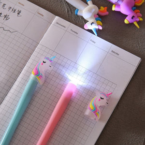 4PCS/BOX Light Coloured Pony Unicorn Bear Gel Pens - NINI SHOP