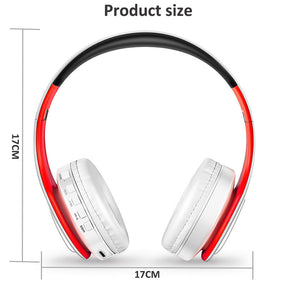 (White) Headphones Bluetooth Earphone Wireless Headphones Stereo Foldable MP3 Player - NINI SHOP
