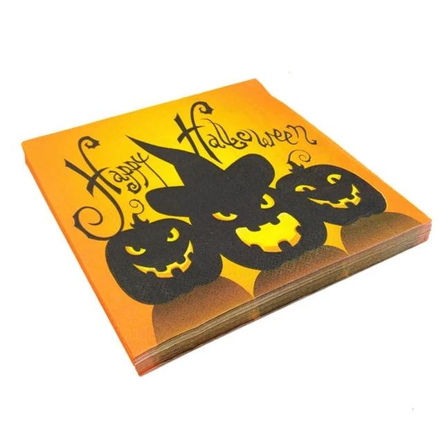 Happy Halloween Decorations Pumpkin Ghost Treat plate Napkins Table Cover For Halloween Party DIY Decorations Halloween - NINI SHOP