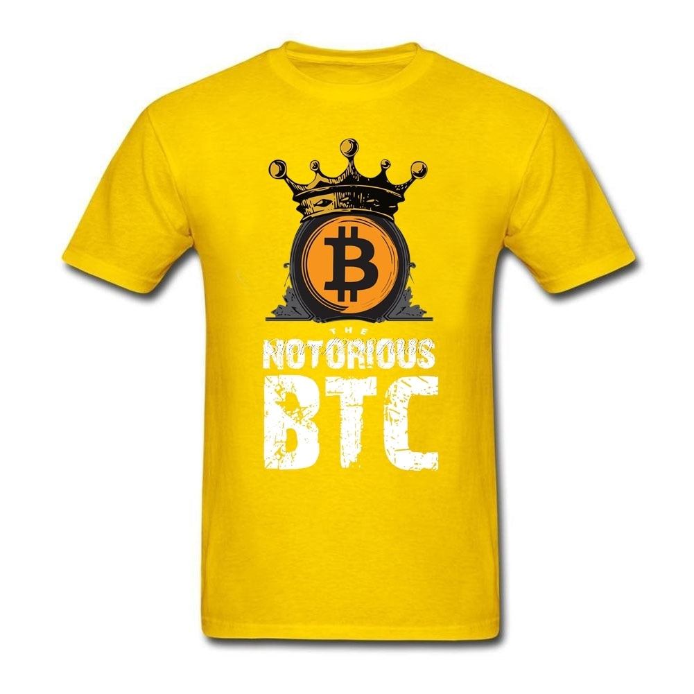 The Notorious Bitcoin T-Shirt Short Sleeve Custom Clothes Plus Size Cotton T-Shirts - NINI SHOP