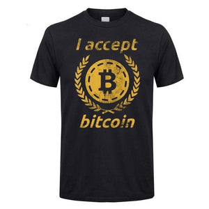Bitcoin In Cryptography Men's O Neck Moon Cryptocurrency T-Shirt - NINI SHOP