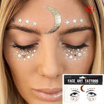 Load image into Gallery viewer, 1PC Europe Gold Temporary Face Tattoo Stickers Spot Waterproof Eye Glitters - NINI SHOP

